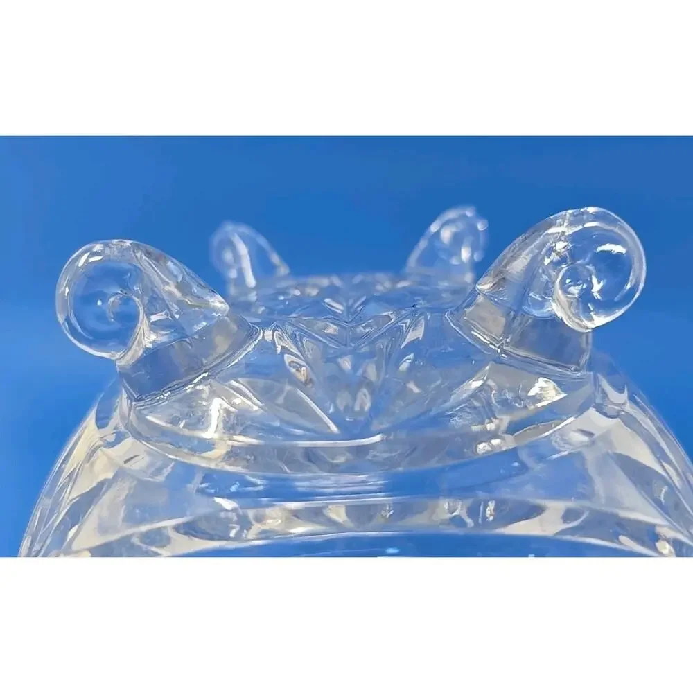 Vtg W. German Anna Hutte Bleikristall 24% Lead Crystal Hand Cut Footed Bowl U297